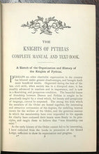 KNIGHTS OF PYTHIAS COMPLETE MANUAL - 1886 FRATERNAL SECRET SOCIETY ILLUSTRATED