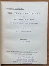 THE DEVACHANIC PLANE - Leadbeater, 1909 - THEOSOPHY, AFTERLIFE, HEAVEN, ANGELS