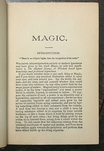 MAGIC, WHITE AND BLACK - Hartmann, 1928 - OCCULTISM WITCHCRAFT MAGICK SORCERY
