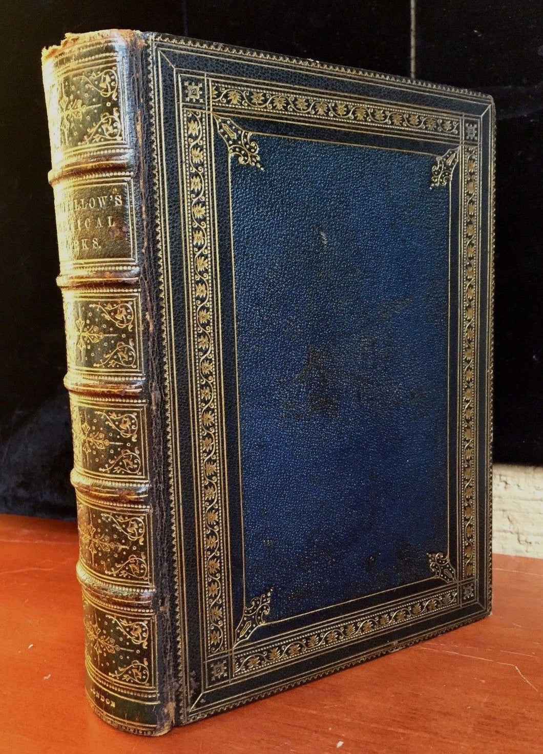 Henry Longfellow, COMPLETE POETICAL WORKS, 1871 Morrocan Gilt Boards ILLUSTRATED