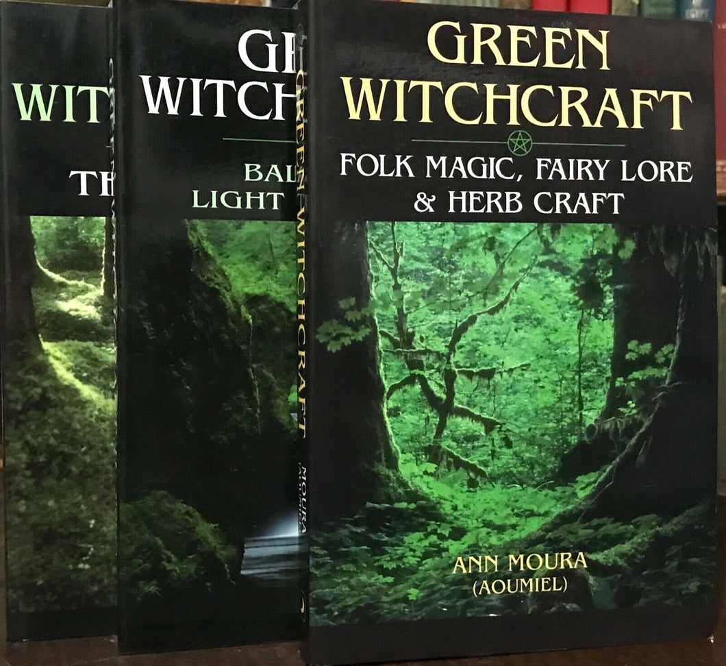 GREEN WITCHCRAFT - COMPLETE 3 Vol SET 1st Ed, ANN MOURA - WICCA NATURAL MAGICK