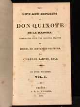 LIFE AND EXPLOITS OF DON QUIXOTE Miguel de Cervantes, Charles Jarvis 4 Vols 1827