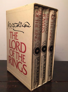 LORD OF THE RINGS TRILOGY, J.R.R. Tolkien 1965 Box Set HC/DJ Hobbit Fantasy