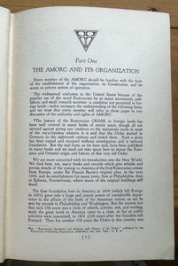 ROSICRUCIAN MANUAL - H. Spencer Lewis, 1934 - AMORC MYSTICAL SECRET SOCIETY