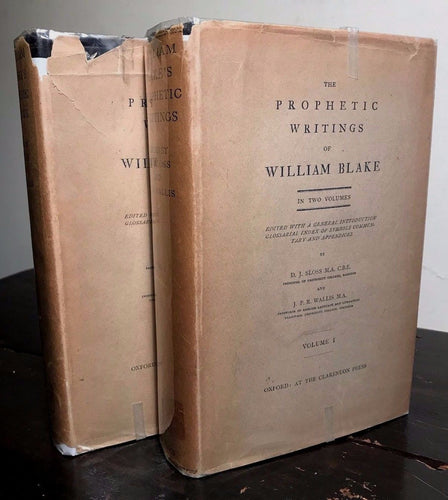 PROPHETIC WRITINGS OF WILLIAM BLAKE, Sloss, Wallis ~ 1st/1st 1926 HC/DJ, 2 Vols