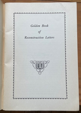 GOLDEN BOOK OF RECONSTRUCTION LETTERS - Llewellyn George, 1st 1941 - ASTROLOGY