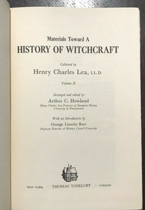 MATERIALS TOWARD A HISTORY OF WITCHCRAFT - 1st Ed, 1957 - 3 VOLS WITCHES SORCERY