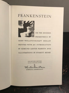 1962 - FRANKENSTEIN - MARY SHELLEY - EASTON PRESS COLLECTOR ED, Scarce 1st/1st