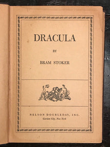 DRACULA by Bram Stoker - 1930 - Nelson Doubleday, Garden City, SCARCE