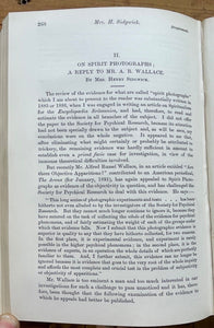 1891-92 SOCIETY FOR PSYCHICAL RESEARCH - SPIRIT PHOTOGRAPHY AUTOMATIC WRITING