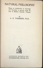 A.E. THIERENS - NATURAL PHILOSOPHY - 1st 1920 - ASTROLOGY HERMETIC OCCULT MAGICK