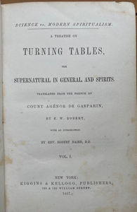 TREATISE ON TURNING TABLES - Gasparin, 1st 1857 - OCCULT SUPERNATURAL SPIRITS