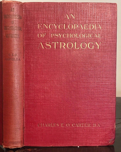 1926 - AN ENCYCLOPAEDIA OF PSYCHOLOGICAL ASTROLOGY - CARTER - Occult Psychology