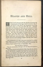 HEAVEN AND HELL FROM THINGS HEARD AND SEEN - Swedenborg, 1882 AFTERLIFE SPIRITS